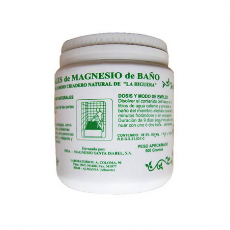 Sales magnesio 500 g santa isabel