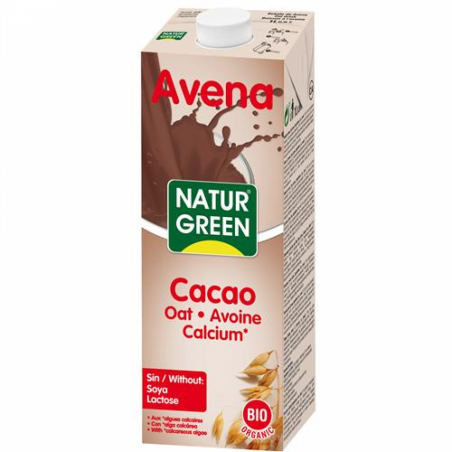 Leche avena cacao calcio 1lt naturgreen