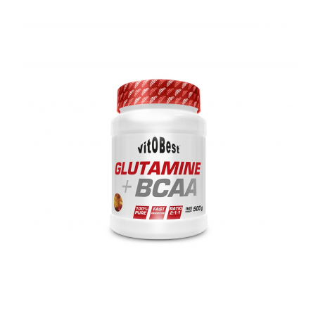 Glutamina+bcaa 500gr sabor cola zero vitobest