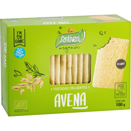 Tostadas avena crujientes bio 100g santiveri