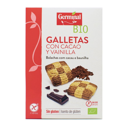 Galletas cacao vainilla sin gluten germinal bio