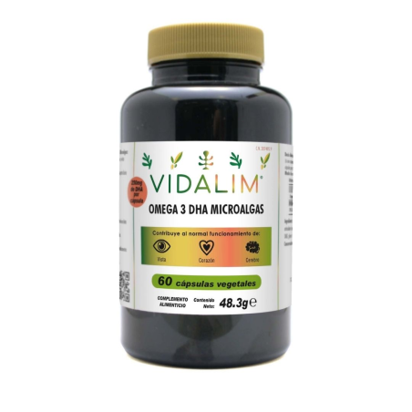 Vidalim omega 3 dha microalgas 60cap.