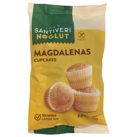 Magdalenas sin gluten noglut santiveri 170g