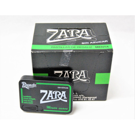 Zara regaliz menta suave sin azucar pastillas 9gr