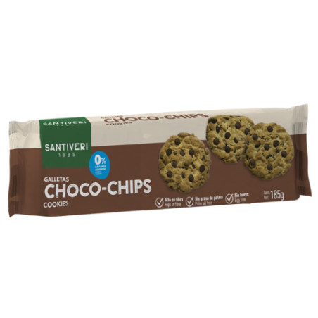 Galletas choco chips 185gr s/a santiveri