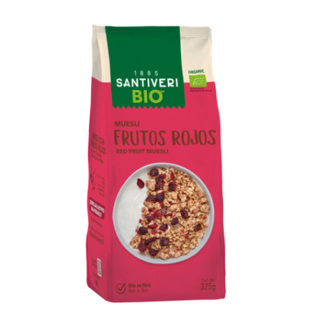 Muesli crunchy frutos rojos 325gr bio santiveri