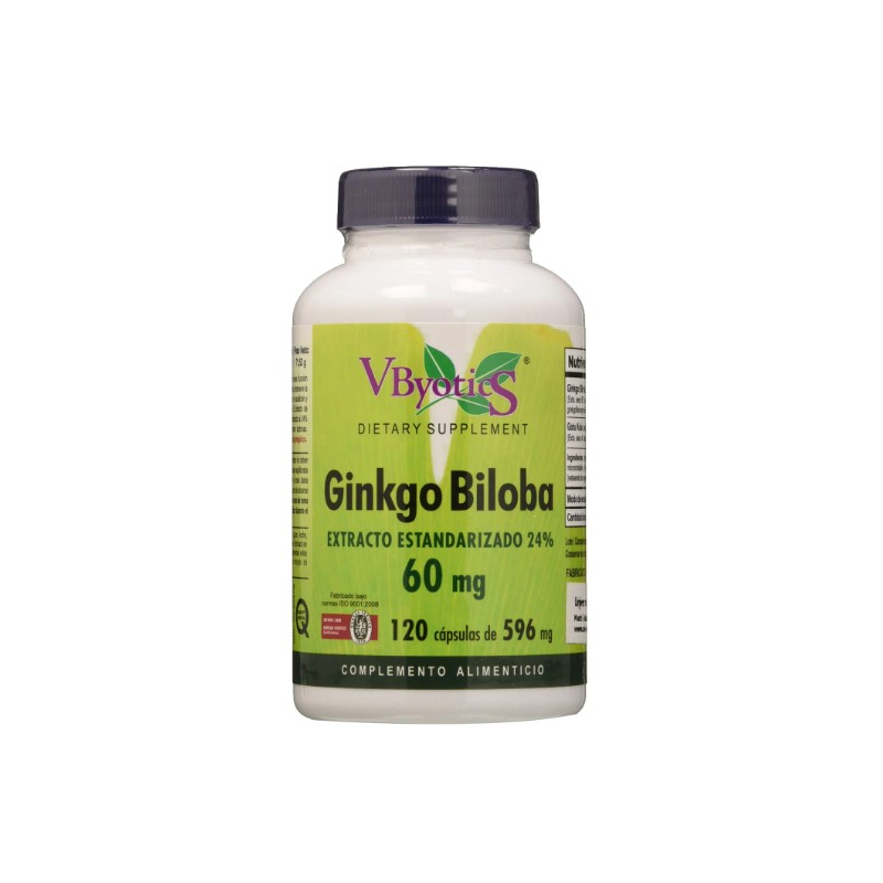 Ginkgo Biloba 60mg 120cp Vbyotics