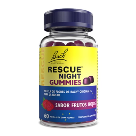 Rescue gummies night sabor frutos rojos 60 gominol