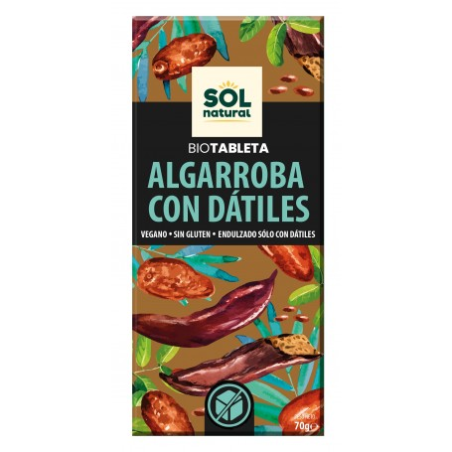 Tableta algarroba con datiles sol natural 70g