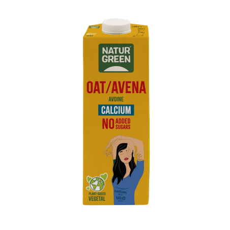 Bebida avena calcio sin azucar 1l naturgreen