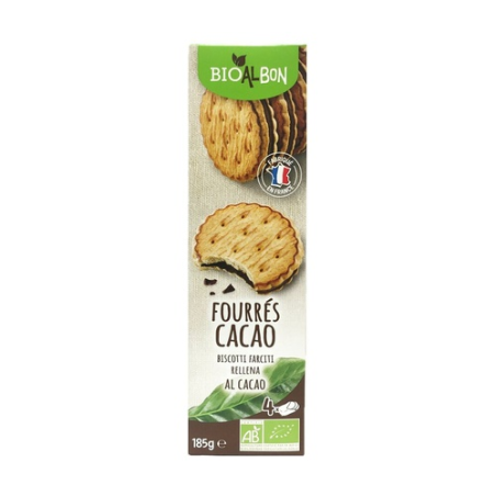 Galletas rellenas cacao bioalbon 185g