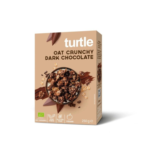 Turtle oat crunchy chocolate negro 250g