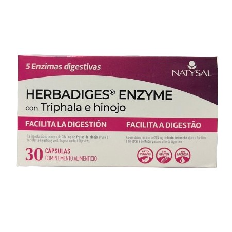 Herbadiges enzyme triphala e hinojo 30cap natysal