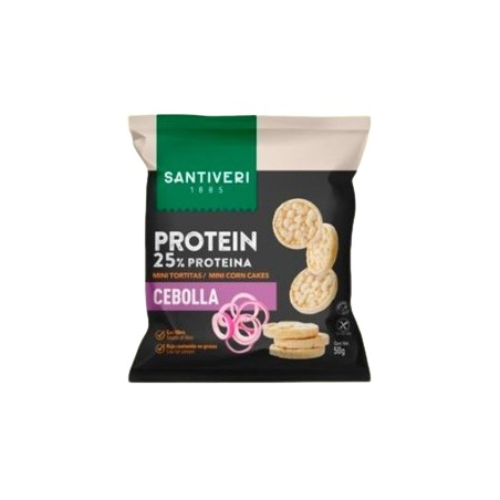 Mini tortitas protein cebolla santiveri 50g