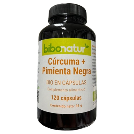 Curcuma + pimienta negra bio 120 cap bibonatur