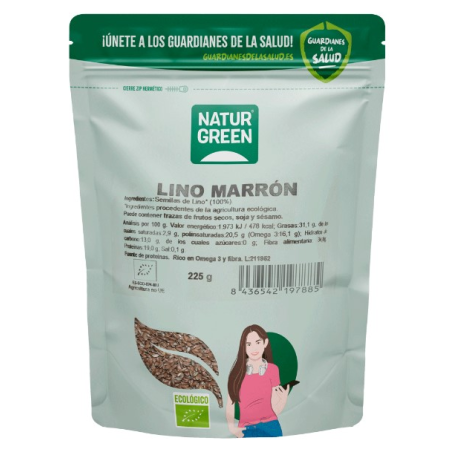 Lino marron bio sin gluten 225g naturgreen.