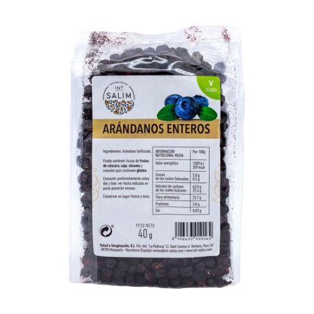 Arandanos negros enteros liofilizados 40g intsalim