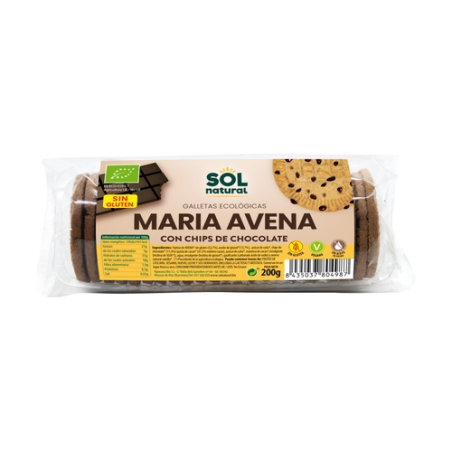 Galletas maria avena chips chocolate 200g sol natu