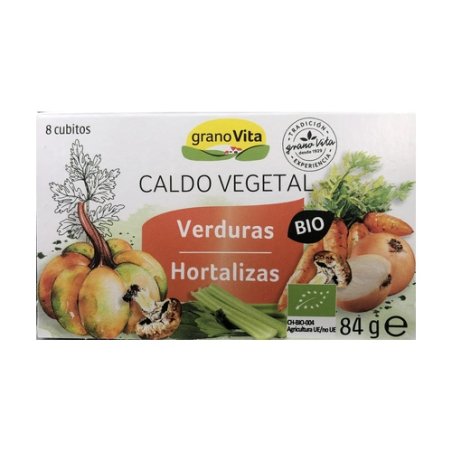 Caldo vegetal bio 8 cubitos granovita