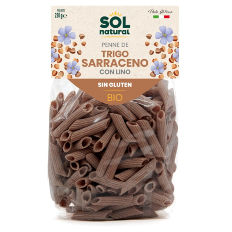 Penne trigo sarraceno lino eco sol natural 250g