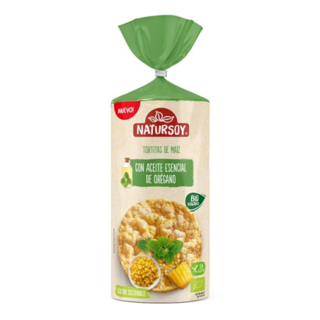 Tortitas maiz con oregano 134 g natursoy bio.