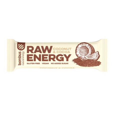 Barrita bombus raw energy coco y cacao 50 g